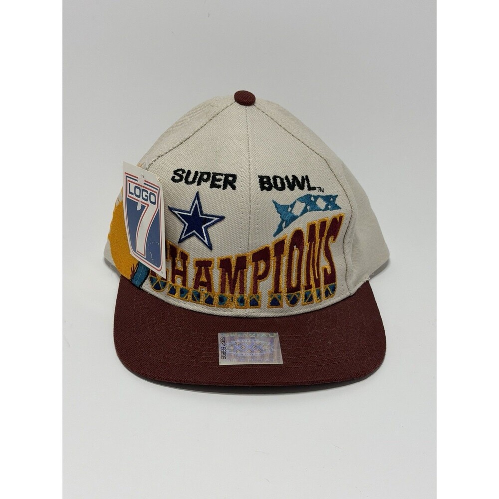Vintage 90s Dallas Cowboys Super Bowl XXX Logo 7 Snapback Hat NWT Cactus